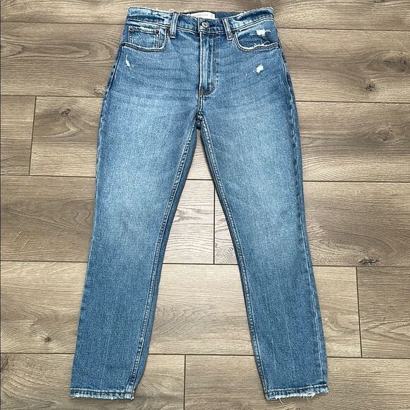 Abercrombie & Fitch The Skinny High Rise Stretch Blue Jeans Size 25 - Picture 1 of 12